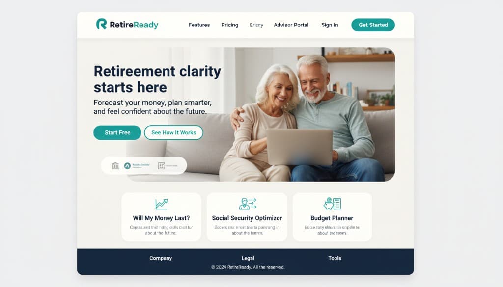 Couple reviewing their retirement plan together on a laptop